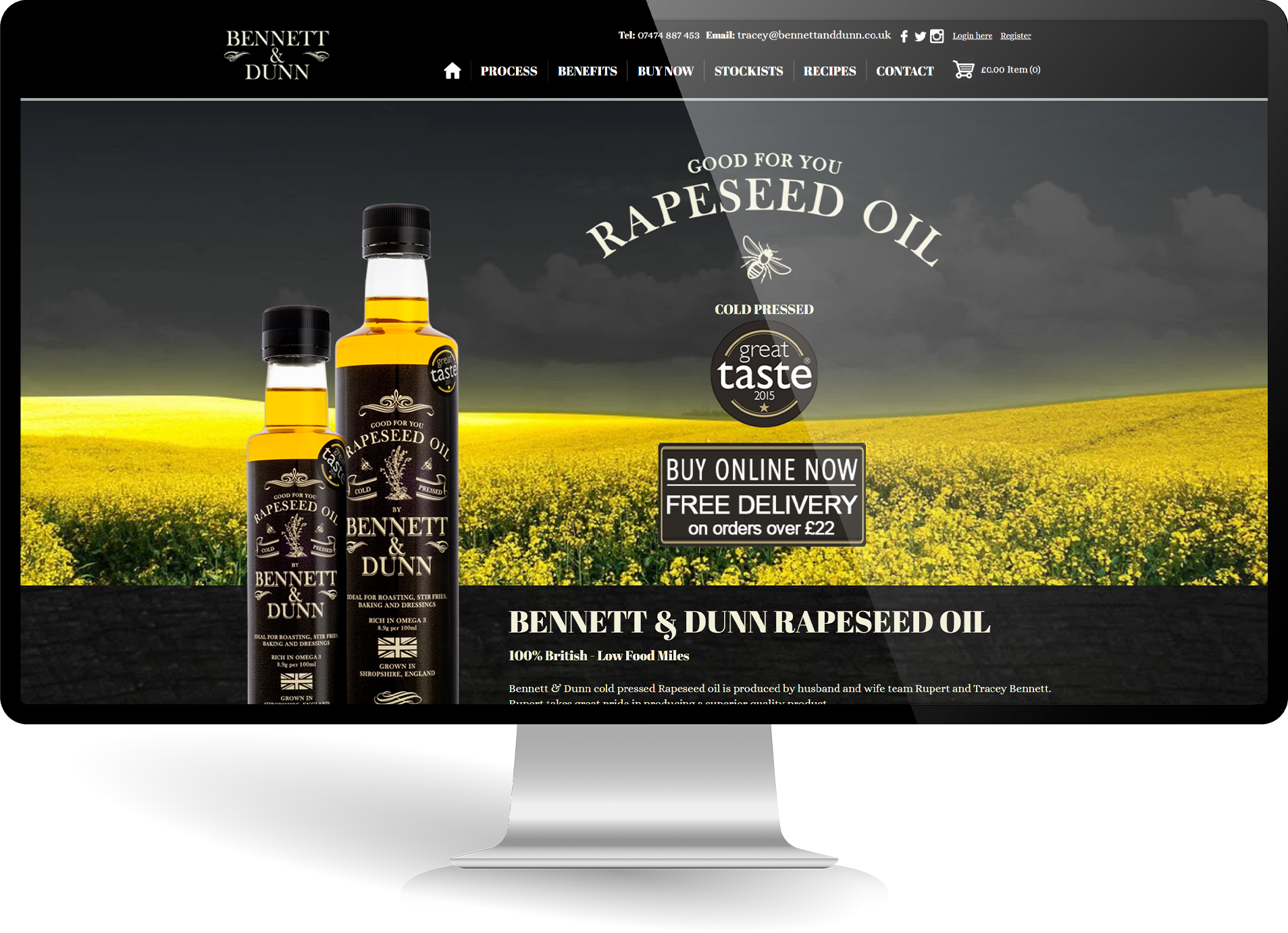 Bennett & Dunn Website Desktop