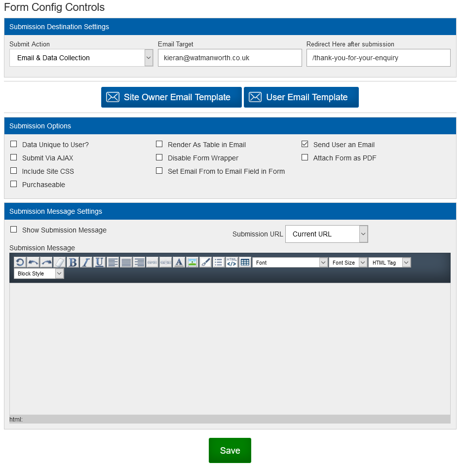 Form Config