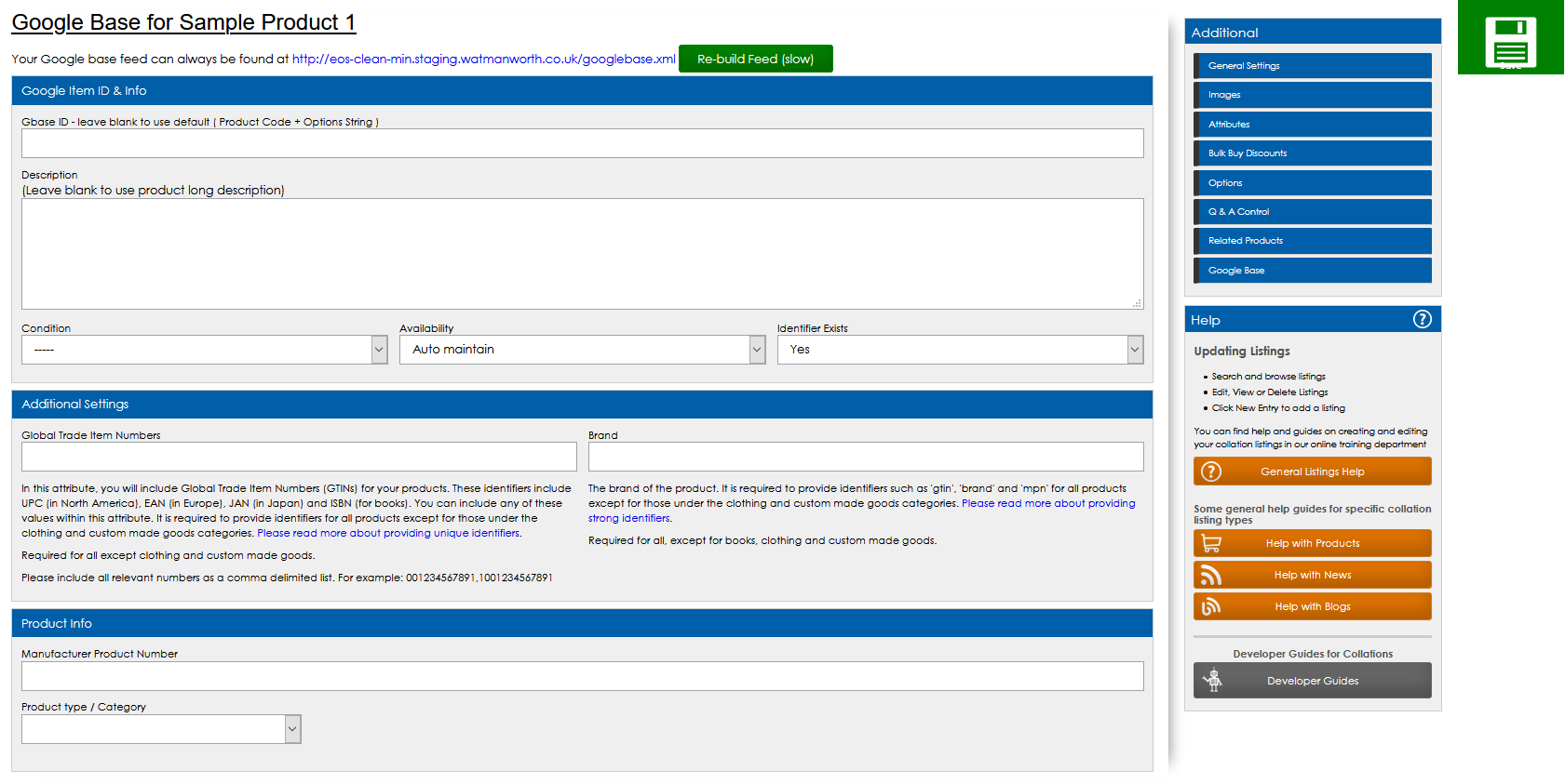 Google Base Feed